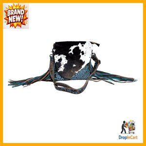 Western Fringe Purse Boho Chic Leather Handbag Shoulder Bag Saddle Style